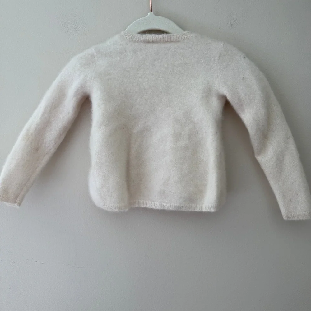 Bonpoint Toddler Cream 100% Cashmere Yellow Cherry Sweater Size 3A S03XJUK00003